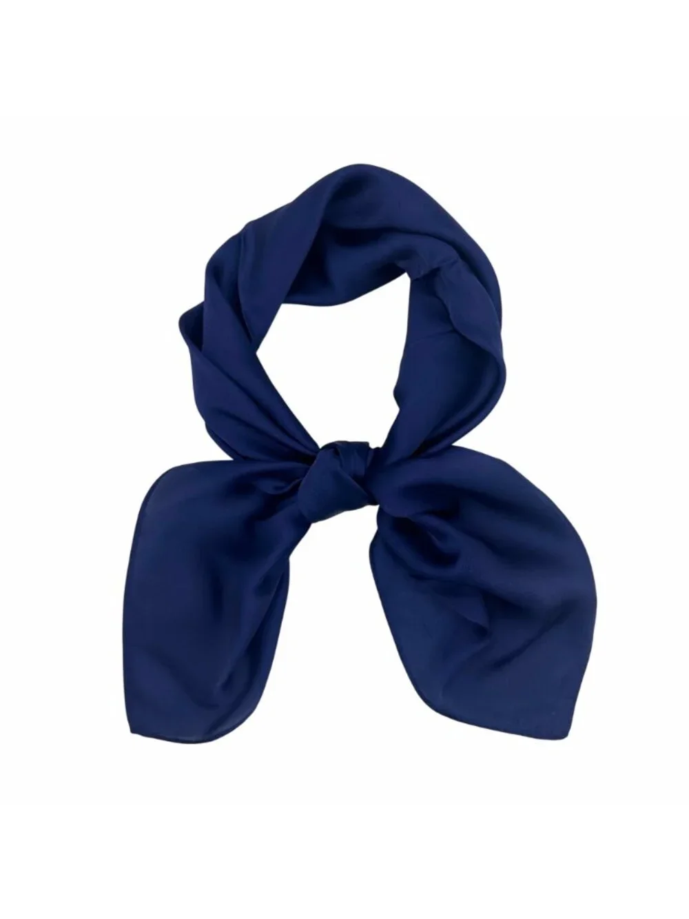 ✨Elegant Square Silky Scarf Bandana Blue Headwear Solid Soft Versatile Shawl New - Picture 2 of 6